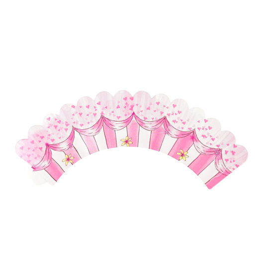 12PCs/Bag Pink Cupcake Wrapper Baby Shower Birthday Party Decorations Supplies for Girls