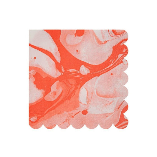 16PCs Red Marble Paper Napkins Tissue Decoupage Luncheon Party Home Decor 25*25cm