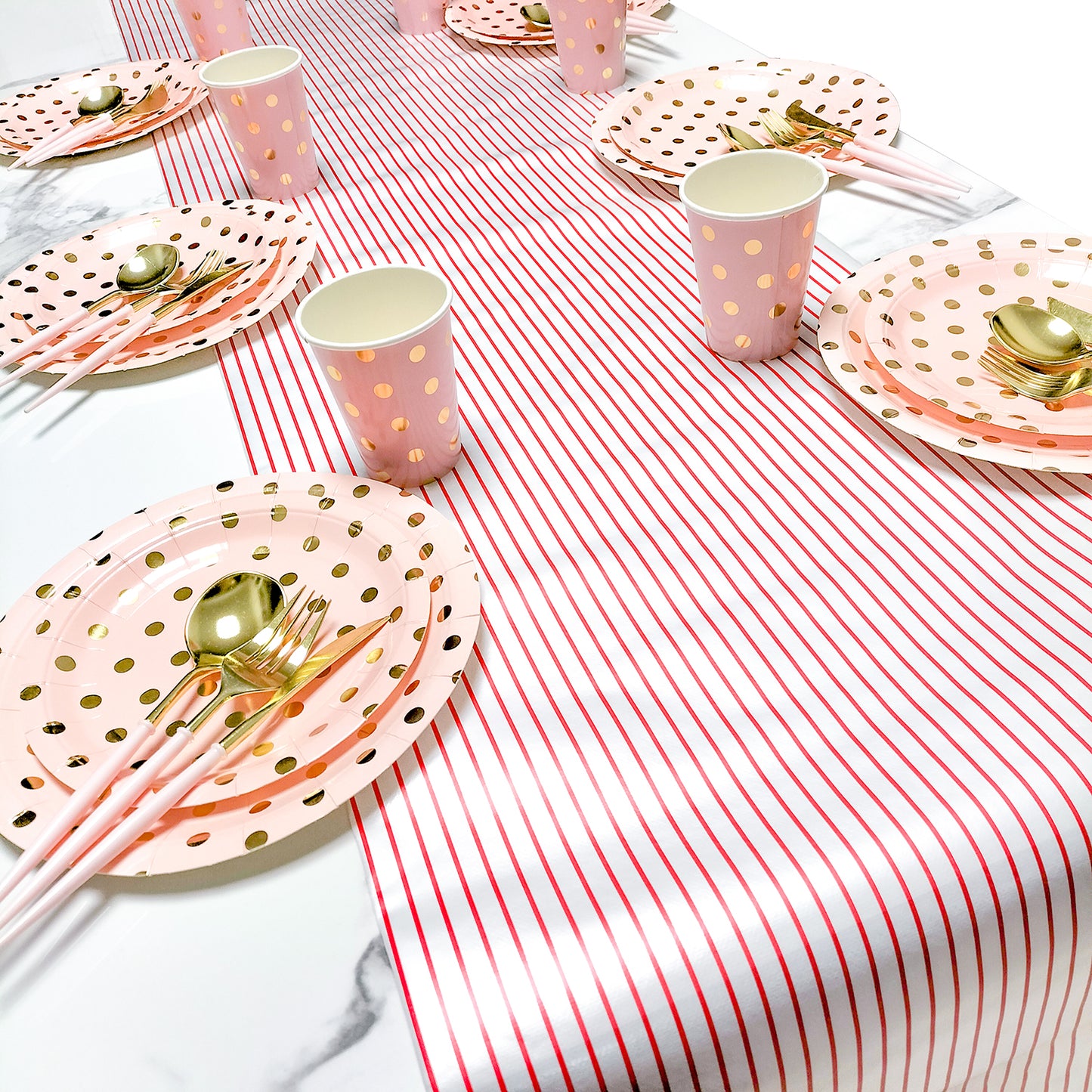 PE Party Supplies Table Runner Plates Cups for Thanksgiving Birthday Party Table Cover Paper Tableware set Dinnerware