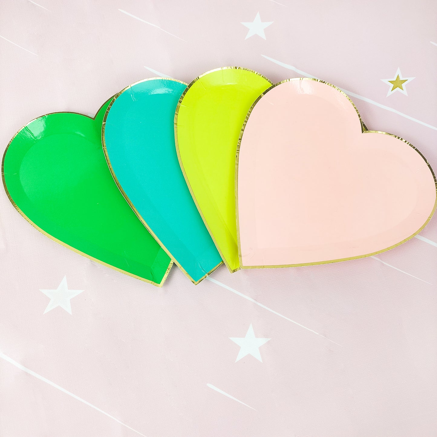 Disposable Eco-friendly Paper Plates Heart Shaped Dinner Party Cute Wedding Party Party Plates 8 Pieces