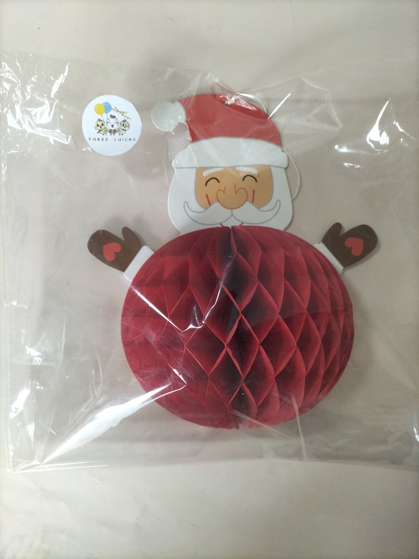 Three Chicks Christmas Tree Decoration Christmas Honeycomb Centerpieces Paper Tissue Pom POms Santa Claus Snowman Table Haning Decorations for Christmas Party Supplies Favors