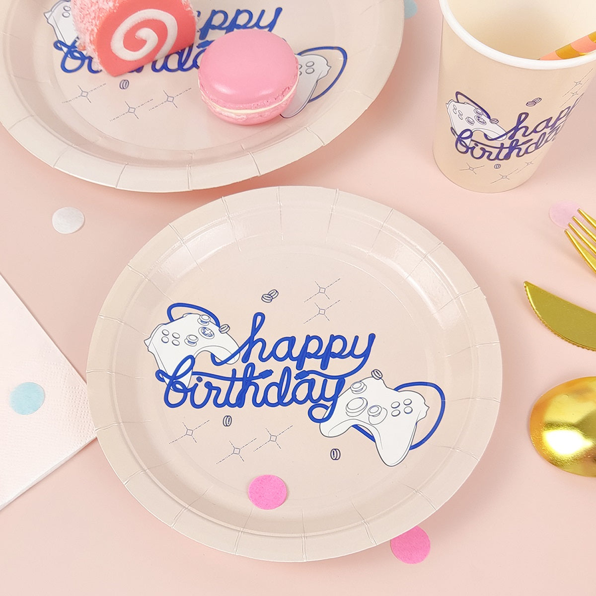 Chinese Style Red 7 inch and 9 inch Paper Party Decoration Plates for Children's Birthday Party