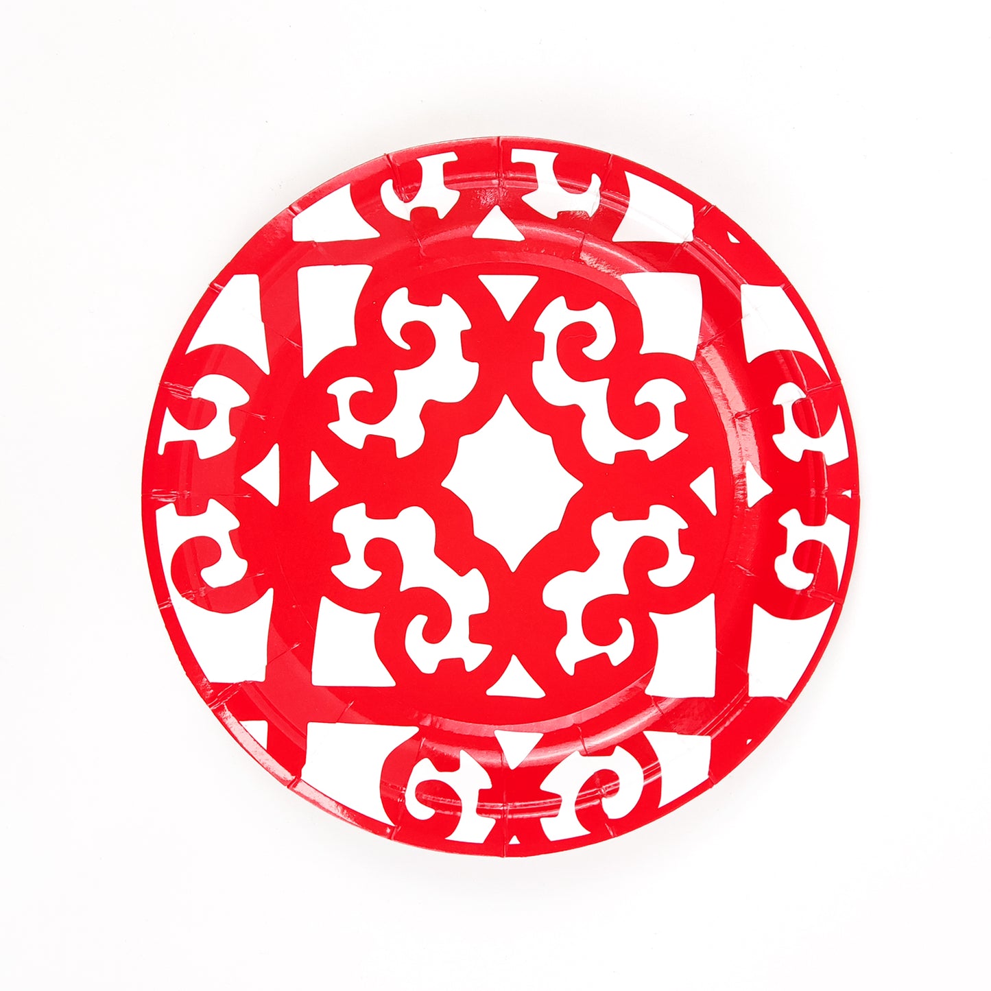 Chinese New Year Window Paper-cut Design Compostable Party Tableware Paper Plate Cup Napkins