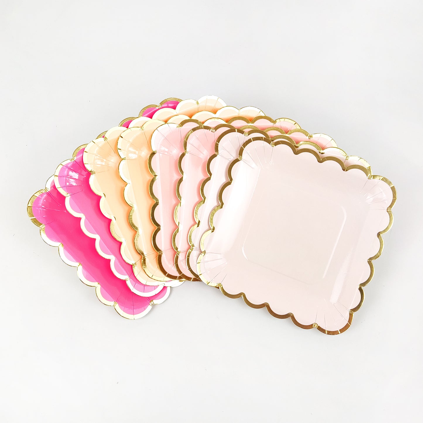 Mixed Colors Girl's Party Decoration Disposable Paper Tableware Plates Cups Napkins Party Supplies