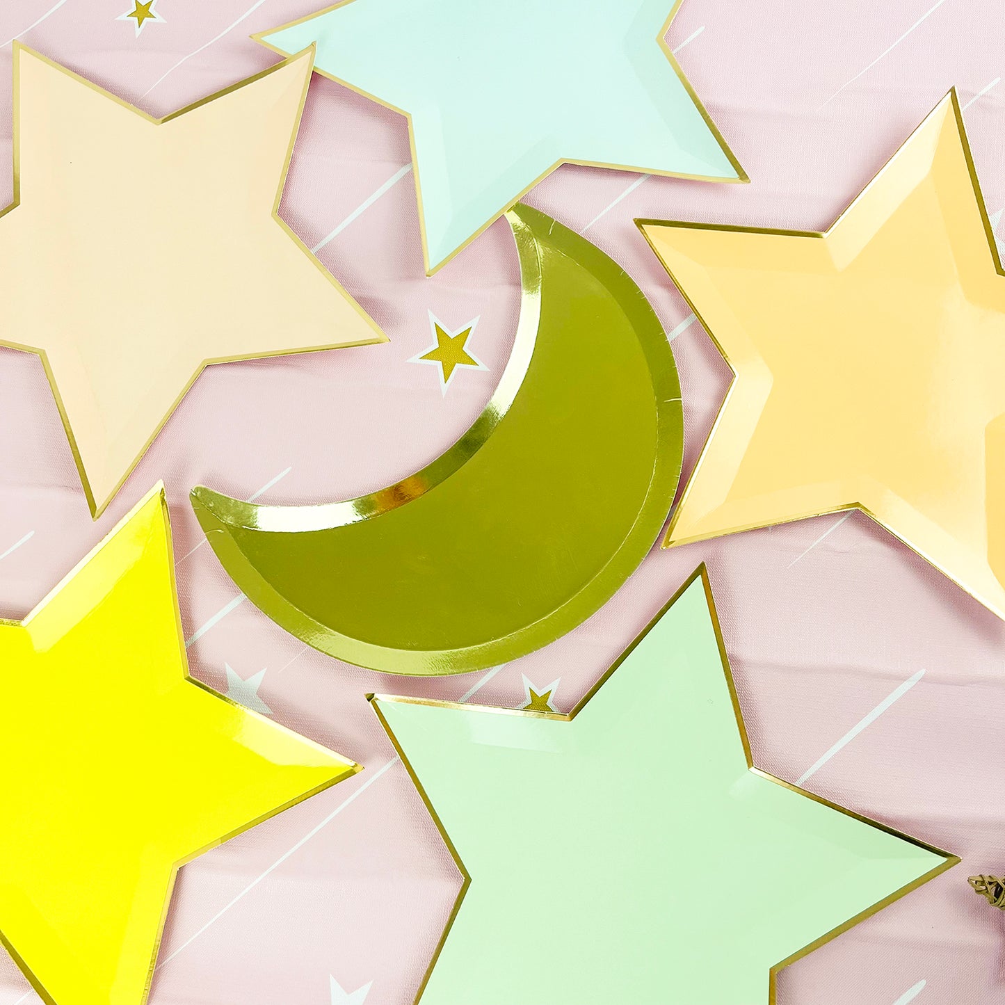 Star Plates Graduation Party Decor First Birthday Boy Girl Baby Shower Foil Paper Disposable Plate Party Tableware