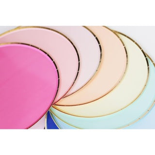 7 "Pizza Disc Disposable Paper Plate High Quality Multiple Colors Available For Birthday Party Festival Celebration