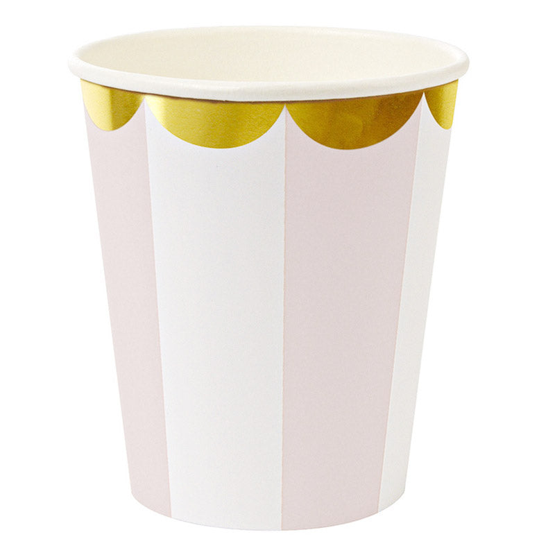 8PCs Circus Pattern Disposable Paper Cups 270ml Tableware Baby Shower Birthday Party Supplies Decoration Paper Cup