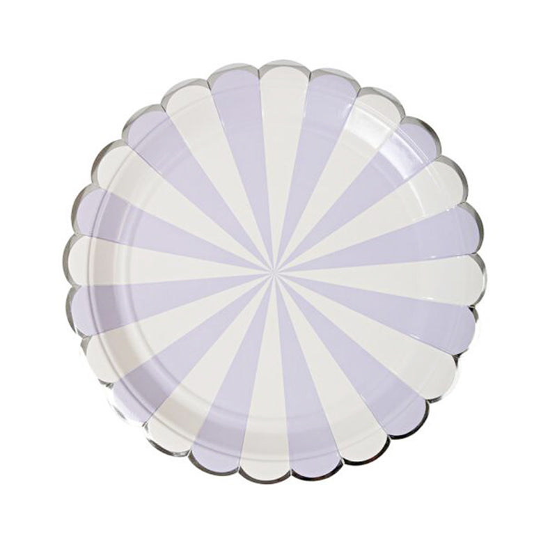 8PCs 7 inch Flower Shape Paper Plates Spring Summer Picnic Dinner Party Wedding Decoration Disposable Plates