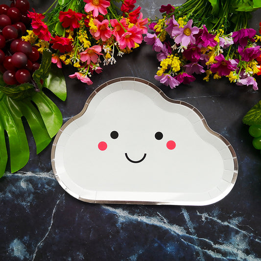 8PCs Cloud Paper Plates Dinner Plate 10*7 inch