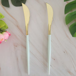 8PCs Plastic Disposable Cutlery Knife Forks Spoons Tableware Set Wedding Baby Shower Birthday Party Supplies Decorations