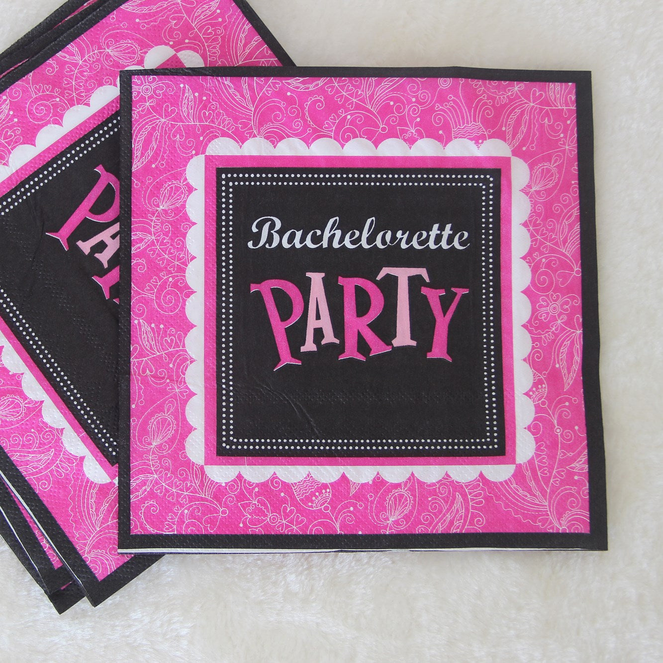 40PCs Bachelorette Party Disposable Paper Tableware Set Paper Plates Cups Napkin Party Supplies Decorations