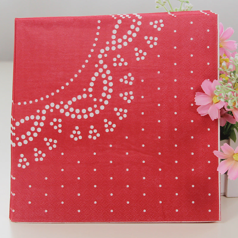 20PCs/Bag 33*33cm Three-layer Lace Pattern Disposable Paper Napkins Wedding Birthday Party Supplies Decoration Paper Napkin