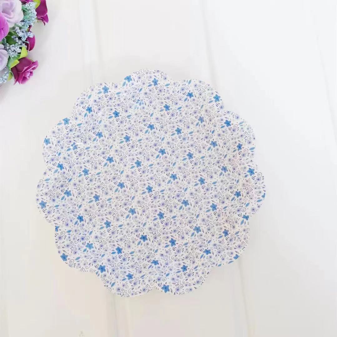 8PCs 7 inch Chinese Styles Porcelain Pattern Paper Plates Dinner Party Wedding Disposable Plates