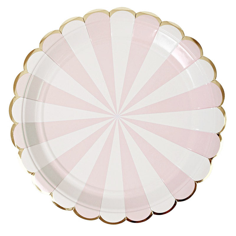 8PCs 9" Rainbow Color Large Round Paper Plate Tableware Decorations Party Wedding Dinner Disposable Plates