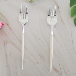 8PCs Fashion Plastic Disposable Cutlery Knife Forks Spoons Tableware Set Wedding Birthday Party Supplies Decorations