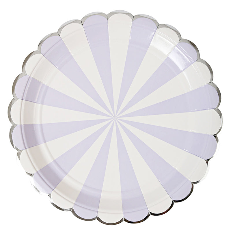 8PCs 9" Rainbow Color Large Round Paper Plate Tableware Decorations Party Wedding Dinner Disposable Plates