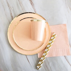 65PCs Colorful Disposable Paper Tableware Set for Birthday Wedding Baby Shower Decoration Paper Plates Cups Napkin Straws Party Supplies