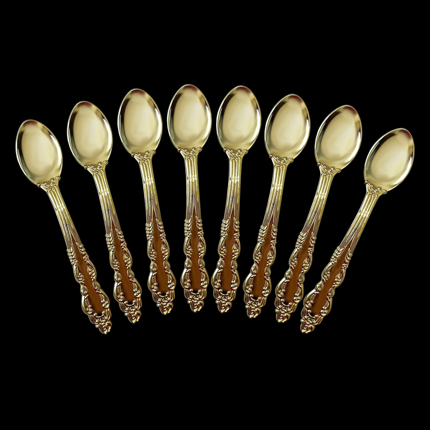 8PCs Golden Silver Plastic Disposable Cutlery Knife Forks Spoons Tableware Set Birthday Party Supplies Decorations