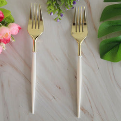 8PCs Fashion Plastic Disposable Cutlery Knife Forks Spoons Tableware Set Wedding Birthday Party Supplies Decorations