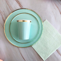 40PCs Classic Fashion Disposable Paper Tableware Set for Birthday Wedding Baby Shower Decoration Paper Plates Cups Napkin Party Supplies