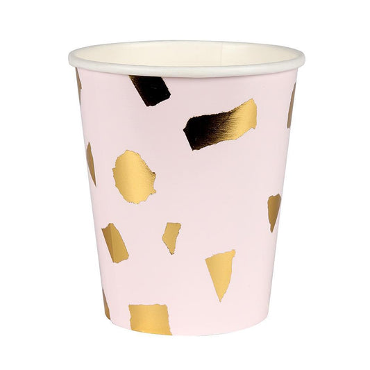 High Quality Gilding Pink Paper Cups * 8PCs