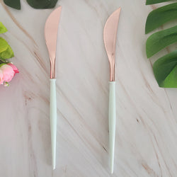 8PCs Plastic Disposable Cutlery Knife Forks Spoons Tableware Set Wedding Baby Shower Birthday Party Supplies Decorations