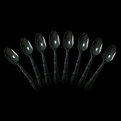 8PCs Solid Color Plastic Disposable Cutlery Knife Forks Spoons Tableware Set Wedding Birthday Party Supplies Decorations