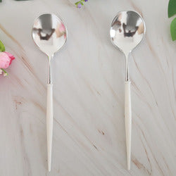 8PCs Fashion Plastic Disposable Cutlery Knife Forks Spoons Tableware Set Wedding Birthday Party Supplies Decorations