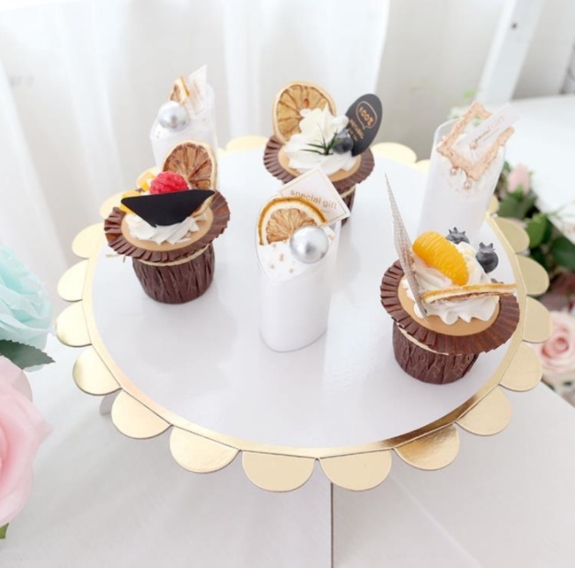 One Tier Cupcake Stand Paper Display Dessert Cake Stand Holder Wedding Birthday Party Supplies Decoration