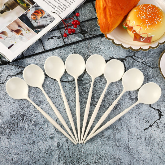 8PCs Fashion Plastic Disposable Cutlery Knife Forks Spoons Tableware Set Wedding Birthday Party Supplies Decorations