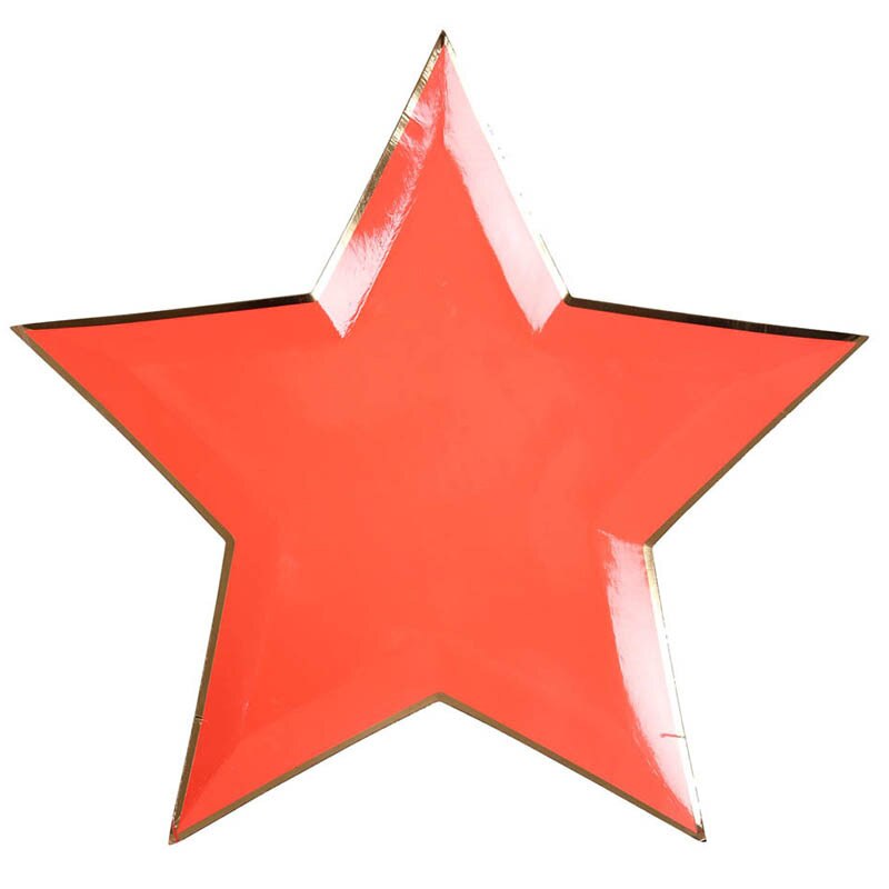 10 inch Star Plates Paper Party Decoration Supplies * 8PCs