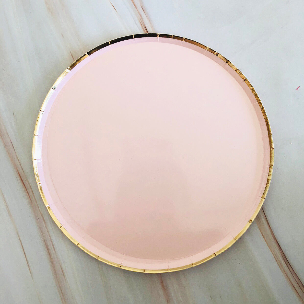 8PCs 9 inch Gold Edge Large Round Paper Plates Tableware Decorations Party Wedding Dinner Disposable Plates