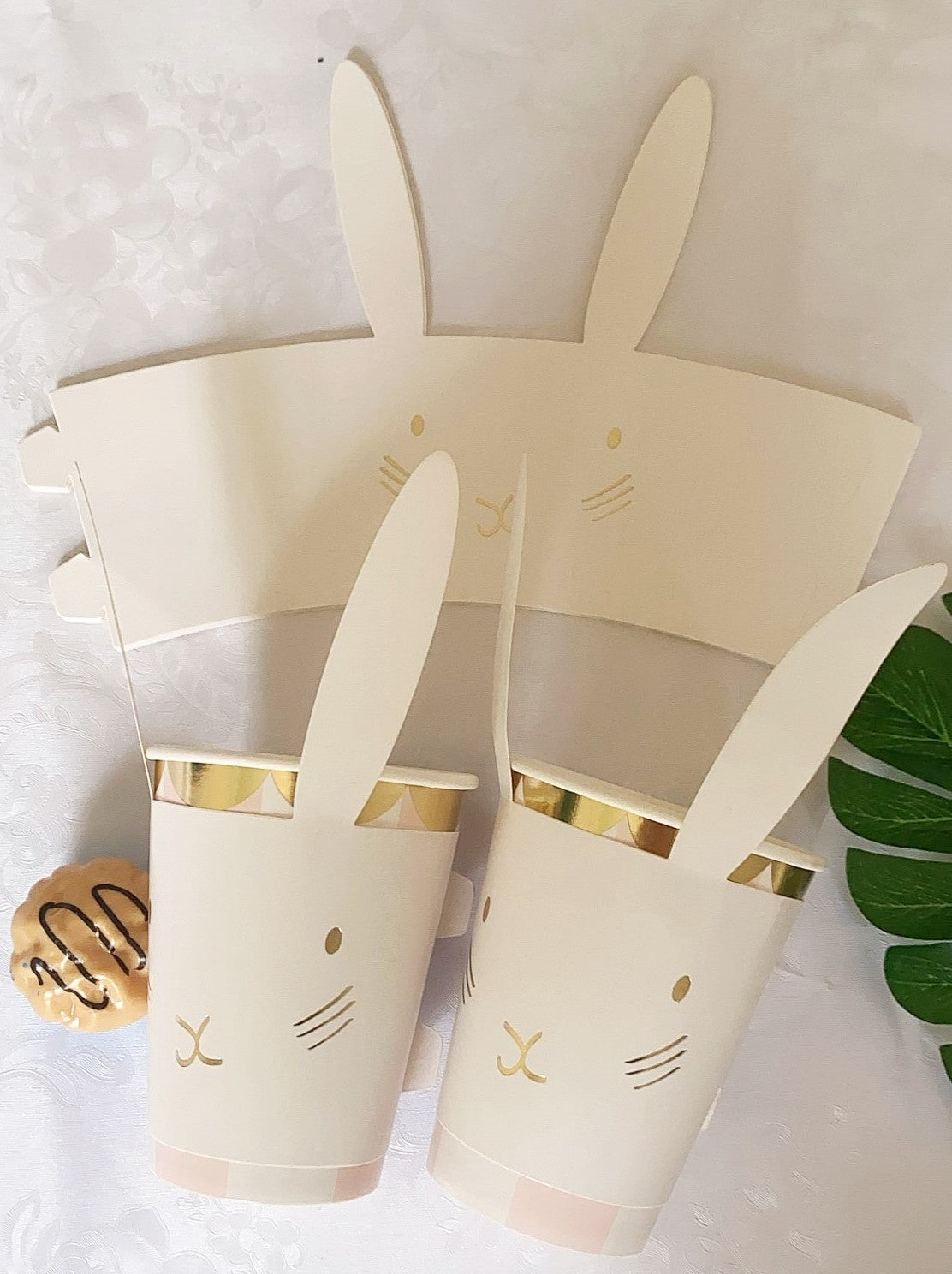 8PCs Cute Rabbit Bunny Paper Cup Sleeve Party Supplies