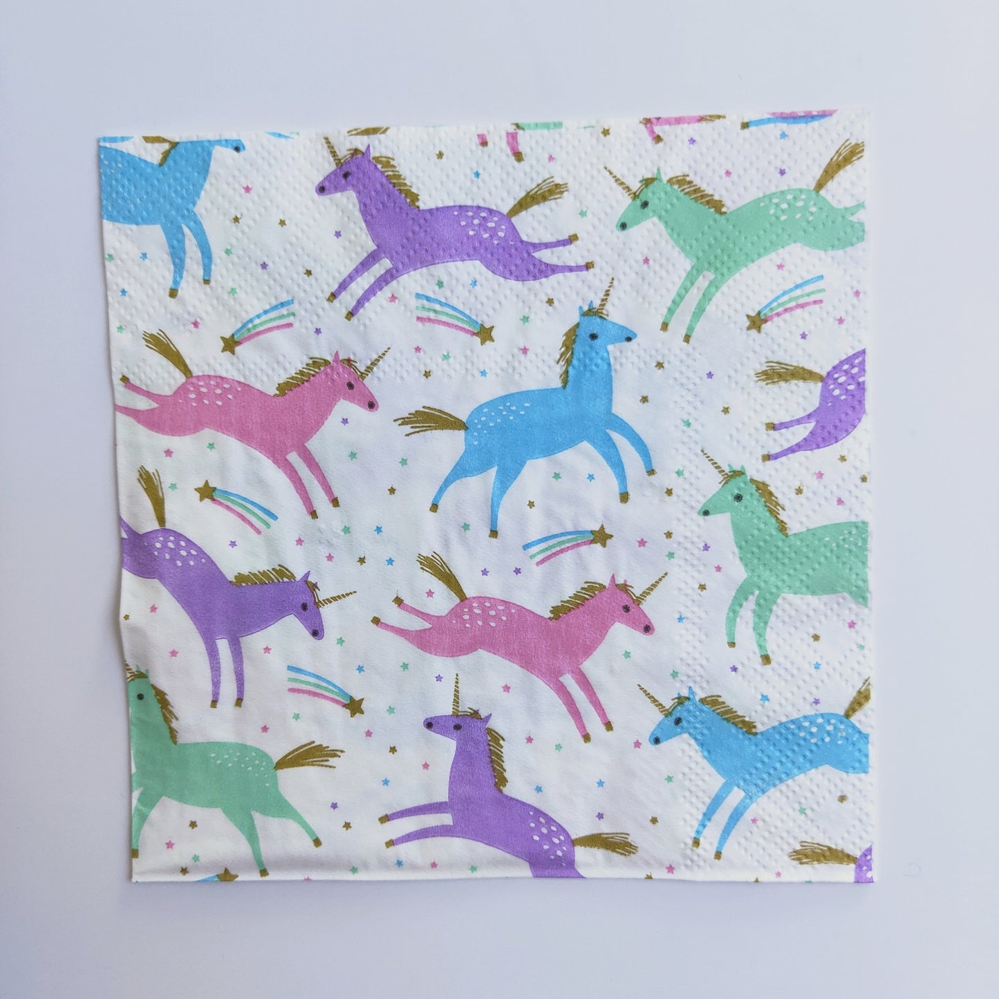 16PCs/Bag Cartoon Unicorn Paper Napkins Tissue 25*25cm Party Supplies for Kids