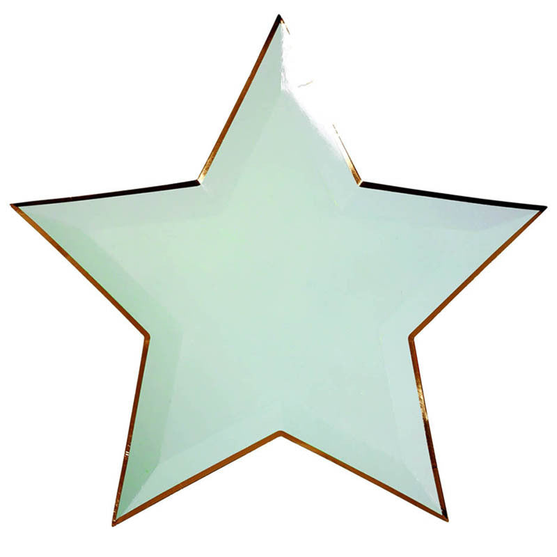 Multicolor Star Disposable Paper Plates Heavy Duty 10 inch Party Supplies * 8PCs