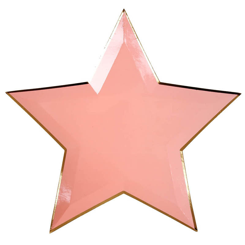 Multicolor Star Disposable Paper Plates Heavy Duty 10 inch Party Supplies * 8PCs