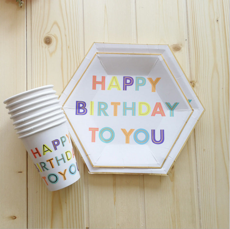 Happy Birthday To You Party Supplies 10 Inch Paper Plate * 8PCs