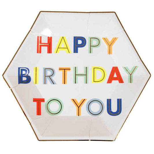 Happy Birthday To You Party Supplies 10 Inch Paper Plate * 8PCs