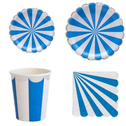 Bluey Birthday Party Supplies Summer Ocean Theme Party Plates and Cups and Napkins Sets