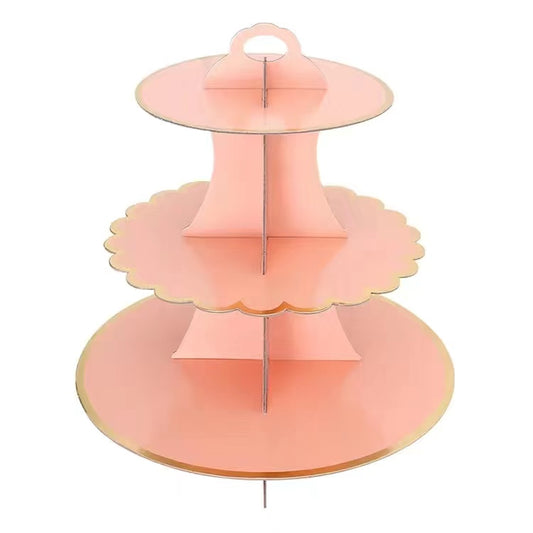 3 Tier Cake Stand Paper Display Dessert Tower Holder Party Supplies