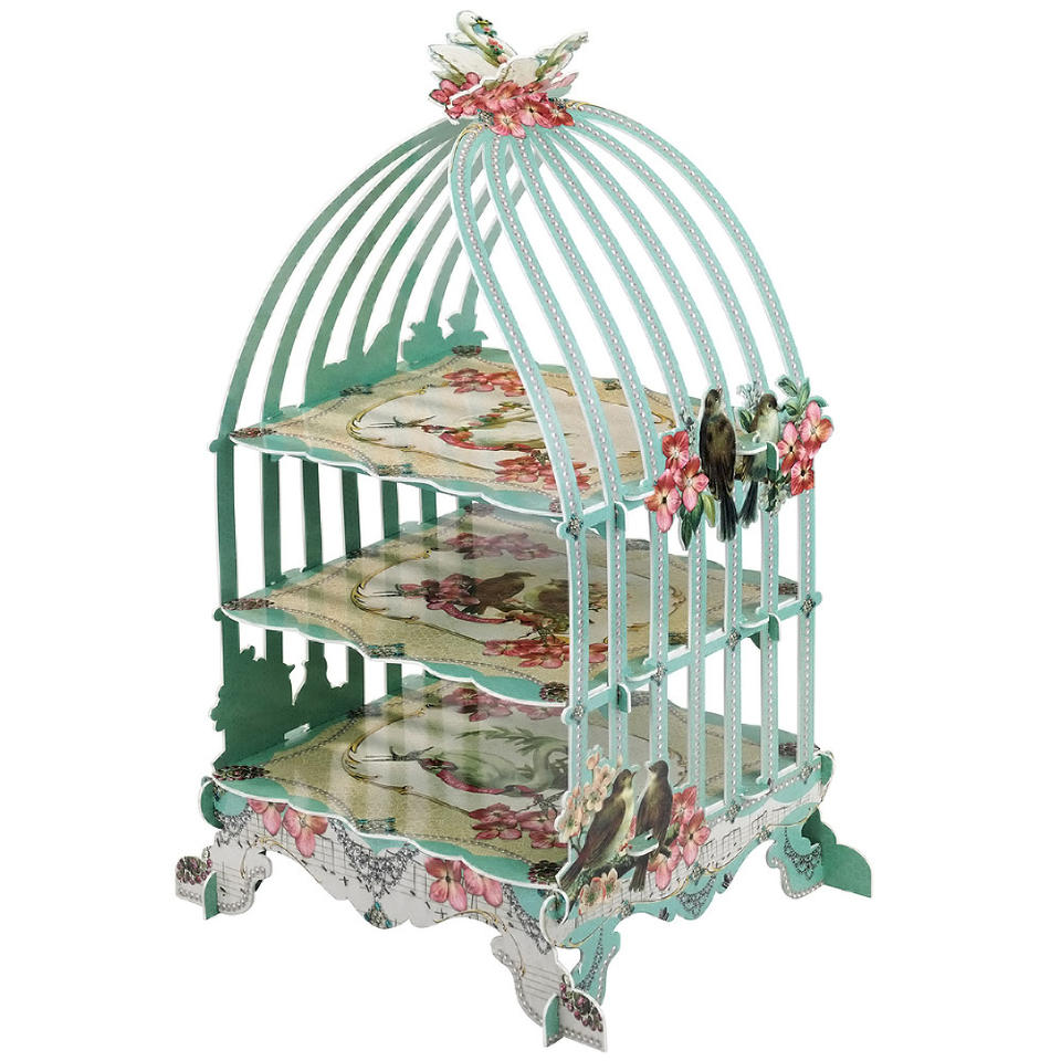 Birdcage Cake Stand Paper Display Dessert Tower 3 Tier Holder Wedding Party Supplies Decoration