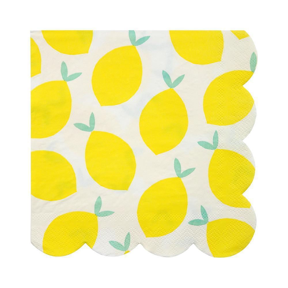 16PCs/Bag Strawberry Lemon Paper Napkins Tissue 25*25cm Spring Summer Party Supplies