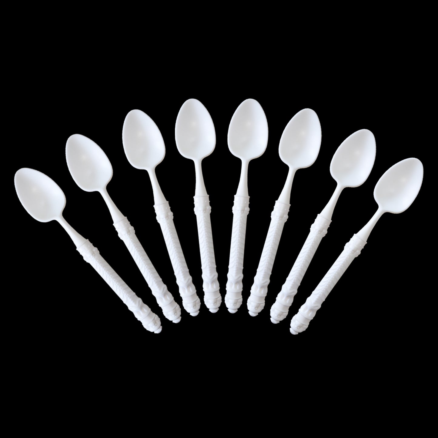 8PCs Black White Plastic Disposable Cutlery Knife Forks Spoons Tableware Set Birthday Party Supplies Decorations