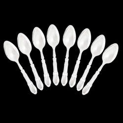 8PCs Solid Color Plastic Disposable Cutlery Knife Forks Spoons Tableware Set Wedding Birthday Party Supplies Decorations