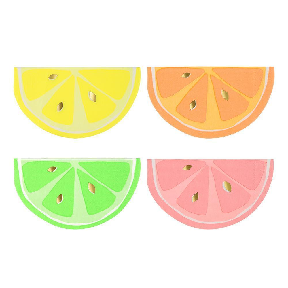 16PCs Fruit Napkins Paper Party Supplies Decorations 25cm