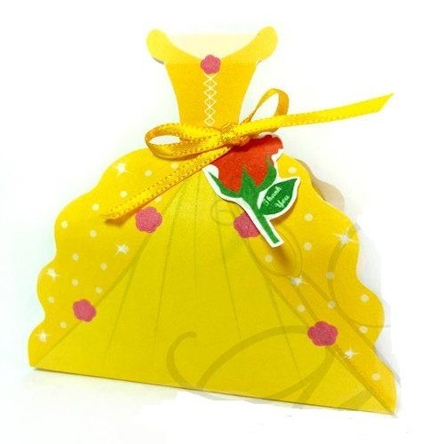 HOT Princess Dress Shiny Paper Gift Bags Baby Shower Birthday Party Decoration Supplies Paper Gift Bag Box