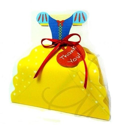 HOT Princess Dress Shiny Paper Gift Bags Baby Shower Birthday Party Decoration Supplies Paper Gift Bag Box