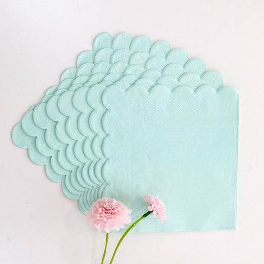 16PCs Solid Green Paper Napkins For Decoupage Luncheon Home Decor Party Supplies