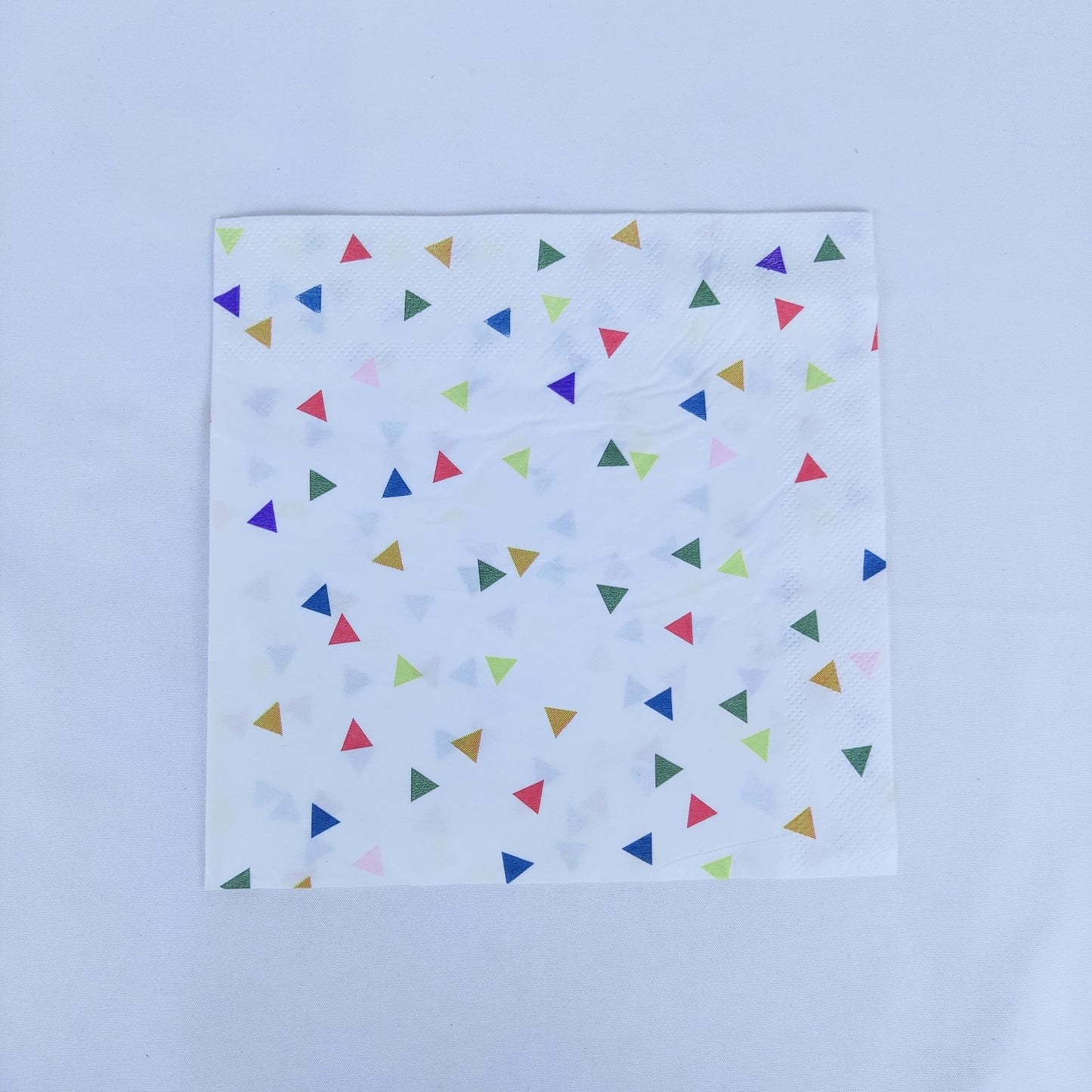 16PCs Triangle Dots White Paper Napkins 13*13 inch