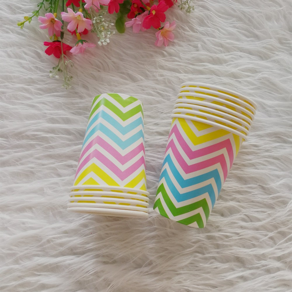 Wave Paper Cups Party Supplies * 12PCs